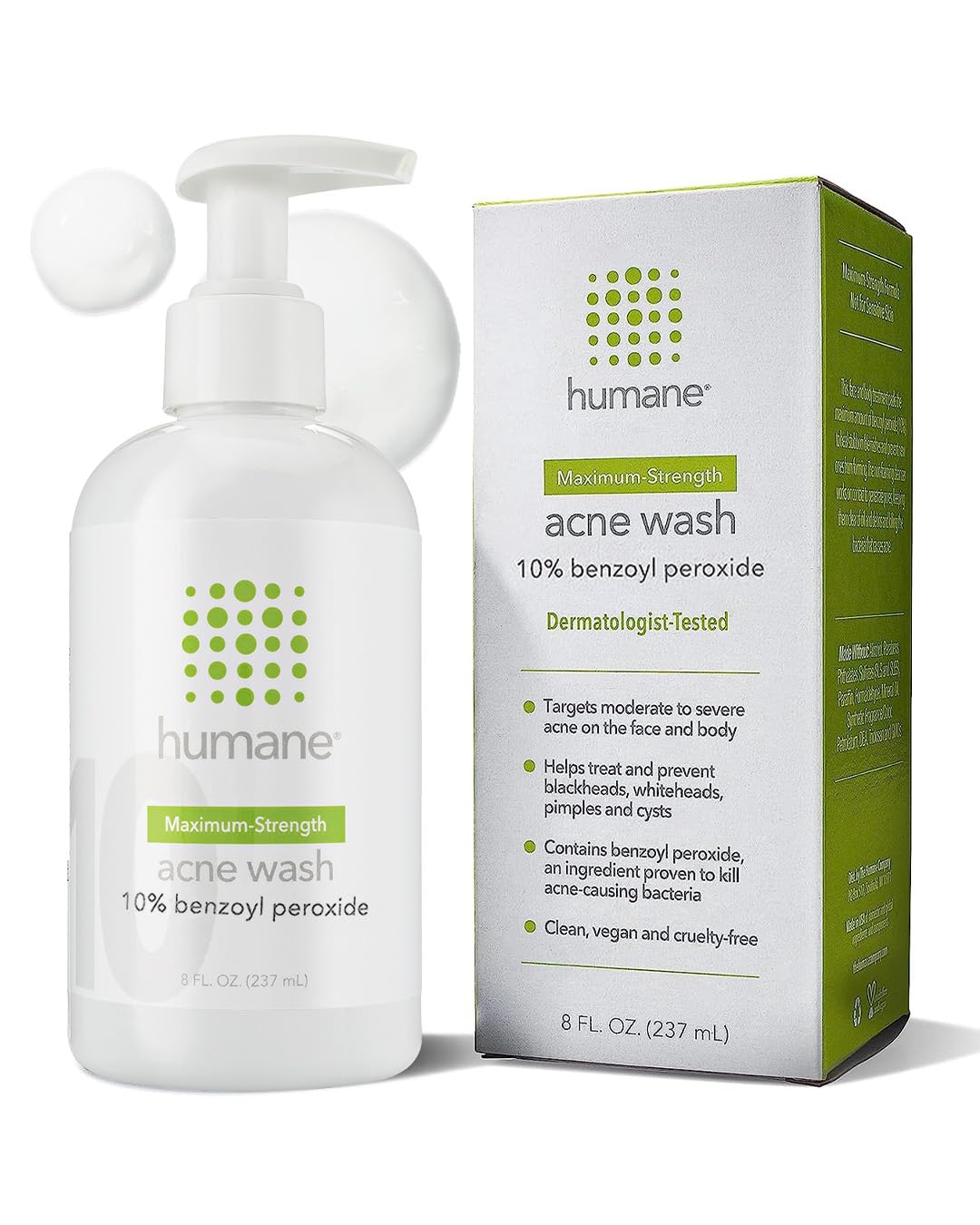 humane Acne Wash - 10% Benzoyl Peroxide