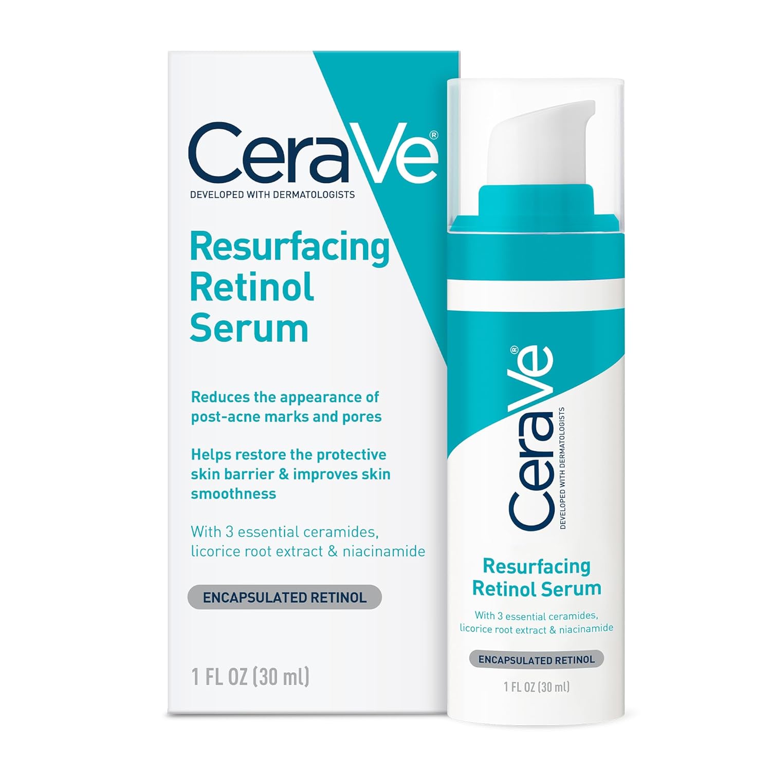 CeraVe Retinol Serum for Post-Acne Marks and Skin Texture